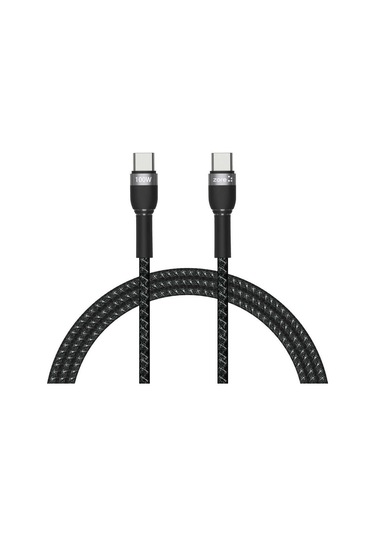 Siyah Shira Serisi Type-c To Type-c Pd Kablo 1 Metre