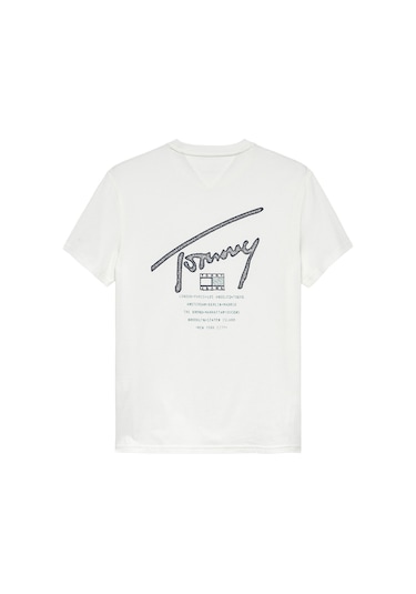Tommy Jeans Erkek Tişört-dm0dm22320-12252 Beyaz