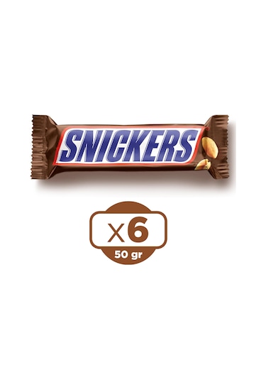 Snickers Yer Fıstıklı Çikolata 6 x 50 G