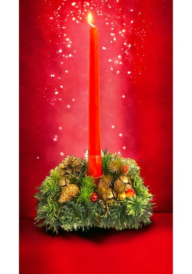 Yılbaşı Tekli Mumluk