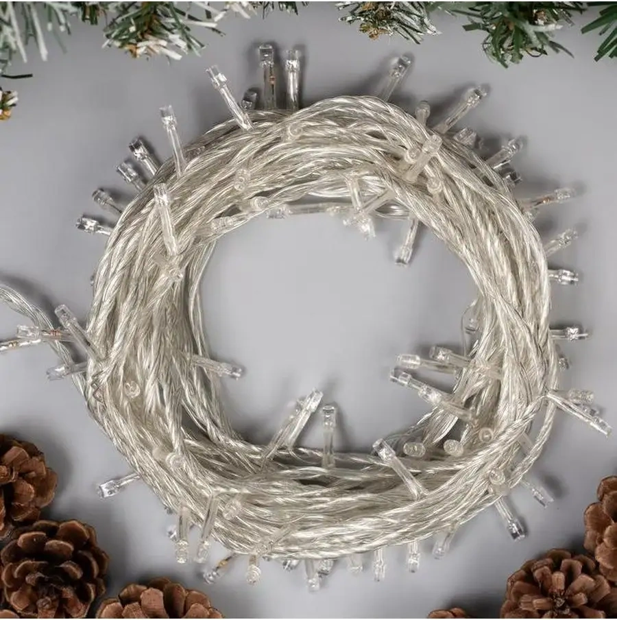 Luazon Lighting Yeni Yıl Ağacı İçin Beyaz Işık Zinciri 10 Metre 15288213 Beyaz