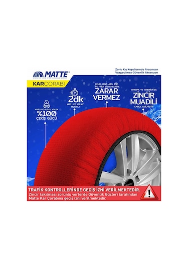 Matte Kar Çorabı Active Series Kırmızı X-Large