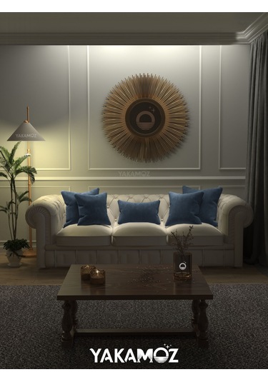 Br Yakamoz Güvercin Mavisi Kırlent , Yastık Kılıfı Kadife Görünümlü Velvet Touch Serisi Güvercin Mavisi