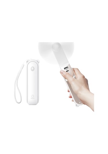 Life 8 Plus 4500mah Taşınabilir El Tipi Vantilatör, Beyaz