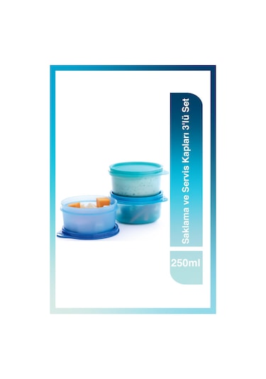 Tupperware Saklama ve Servis Kapları 3'lü Set 250ml