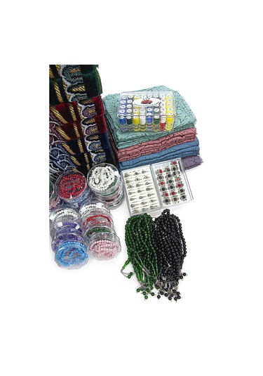 Sümbül Efendi 20 Kişilik Hac Ve Umre Kadife Seccade Set