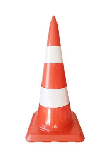 75 Cm Trafik Konisi Yol Duba Trafik Koni Reflektörlü Plastik Otopark Dubası