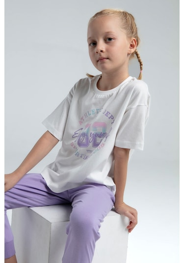 Rolypoly Kız Çocuk Mor Pijama Takımı Mor