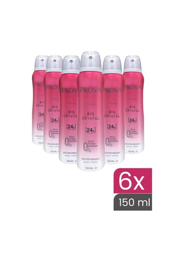 Prova Big Crystal Kadın Deodorant 6 x 150 ML