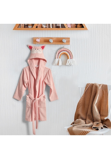Kitty Bornoz 6-8 Yaş Pembe Pembe