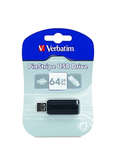 Verbatim Pinstripe 49065 64 GB Usb 2.0 Flash Bellek