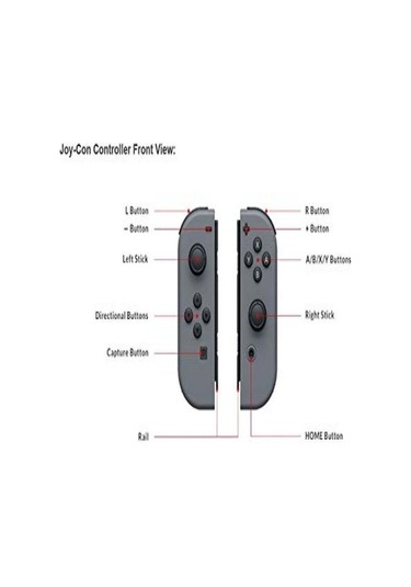 Bloomnest Joycon Kablosuz Bluetooth Gamepad Ns Sol Sağ Kol Uzaktan Kumandalı El Kayışı + Boyun Askısı Kırmızı