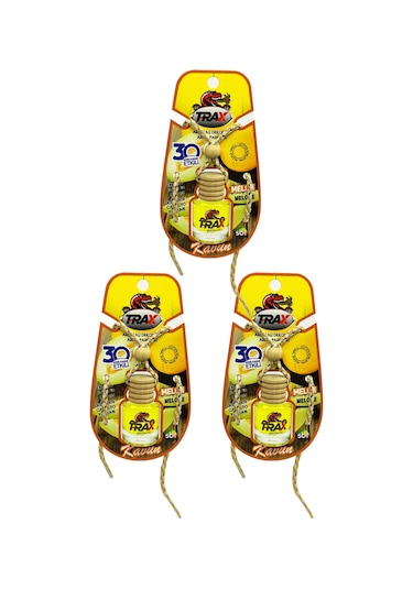 Kavun - 3'lü Aynaya Asmalı İpli Aromalı Dekoratif Araç Parfümü