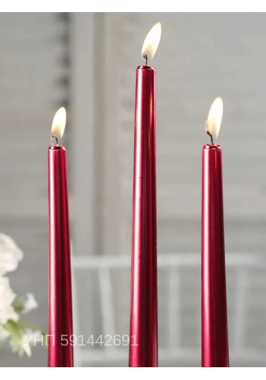 Candle Light Co. Antik Kırmızı Mumlar 210560627 Kirmızı