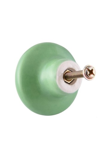 Yuvarlak Porselen Düğmeler, Mobilya Düğmeleri, Çekmece Düğmeleri, Dolap Düğmeleri, Seramik Kulplar, Dekor, Antika Yaylı Çekmece, Şifonyer, Kapı Yeşil