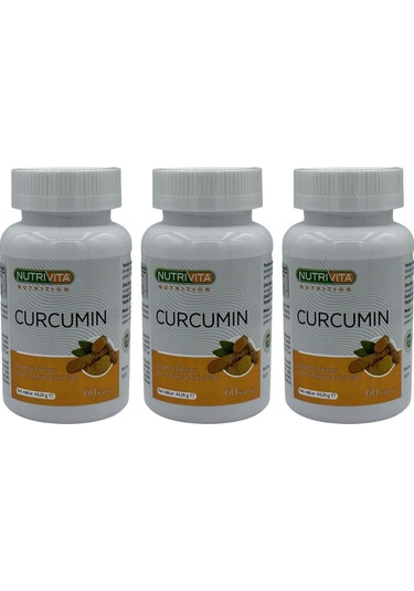 Nutrivita Nutrition Curcumin 3x60 Kapsül Zerdeçal Ekstresi Kurkumin Piperin