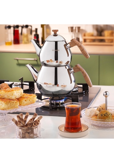Schafer Tea Chef Orta Boy Çaydanlık Takımı 4 Parça-kahve Kahverengi