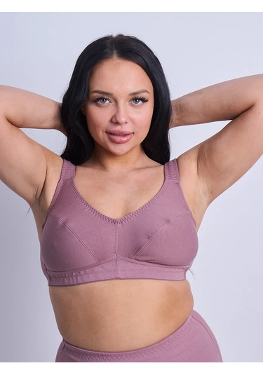 Lavandına Dana Kemerli Çarapsız Pamuklu Geniş Beden Sütyen 325989319 Kahve Gülü