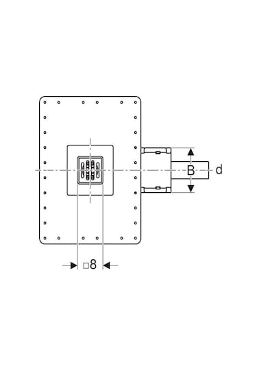 Geberit Yer Süzgeci Sifon Seti 8x8 Min. 65 Mm Yükseklik 154.052.0 Gri