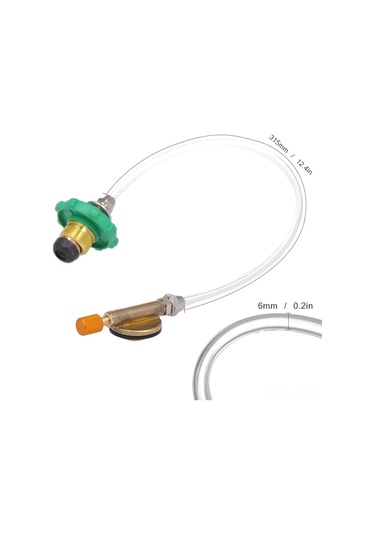 Yifomall Bakır & 43 Pu Malzeme 31.5cm Uzunluklu Dışarıda Kullanım Gaz Tankı Doldurma Valfi - Ek Düz Tank Almaya Gerek Yok Çok Renkli