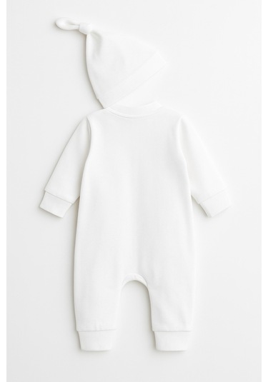 Mevsimlik %100 Pamuk Bereli Bebek Tulum Takım - Yeni Sezon Unisex Süt