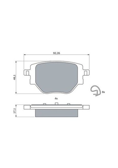Citroen C4 X 1.2 Puretech 2022-2025 Bosch Arka Balata