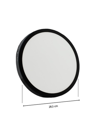 24w Siyah Sıva Üstü Yuvarlak Led Panel 3200k Sarı Işık