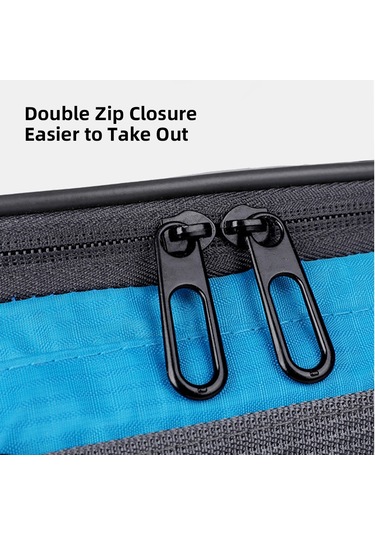 Padalink Bisiklet Çantası: 6.5" Ekranlı Su Geçirmez Tpu Telefon Tutucu, Çift Fermuarlı, Şok Emici Tasarım, Çıkarılabilir Kayış. Siyah