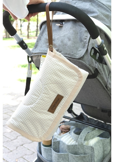 Bebek Çanta Alt Açma Minderi Clutch Seti Kahverengi