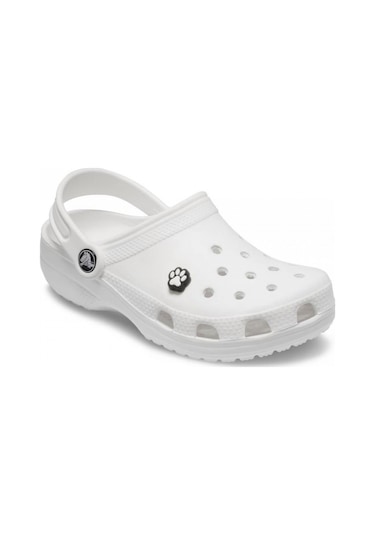 Crocs Jibbits Gri Paw Print Ayakkabı Terlik Süsü 001