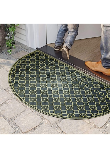 Myfloor Sarı Welcome Yazılı Toz Ve Çamur Sıyırıcı Kauçuk Kapı Önü Paspası