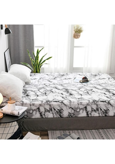 Kahverengi Çepeçevre Elastik Lastik Bantlı Çarşaf Yatak Örtüsü Kaymaz Toz Geçirmez Levha Merm Bağlantı Parçası Ç. K. Alez 56961750 Kahverengi