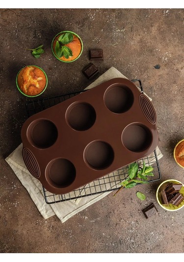 Nadoba 30x18x4,3 Cm Silikon Yuvarlak Pişirme Kalıbı 223134624 Kahverengi