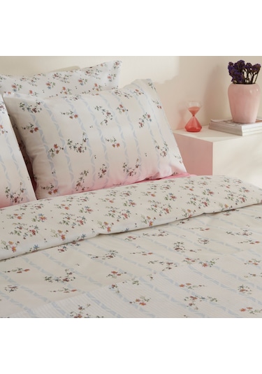 Sarah Anderson Visnu Çift Kişilik Pike Hediyeli Nevresim Takımı Beyaz