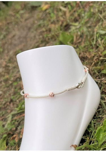 Gümüş Kazaziye Dorika Detaylı Halhal Hal01gr Gümüş - Rose