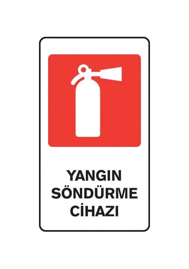 Sönsan Yangın Söndürme Cihazı Uyarı Levhası