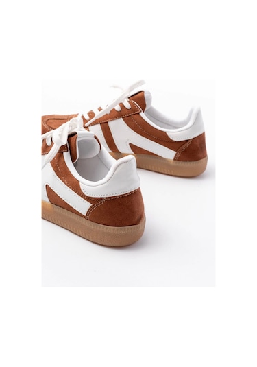 M-1004 Taba Süet Bağcıklı Termo Taban Günlük Kadın Spor Taba