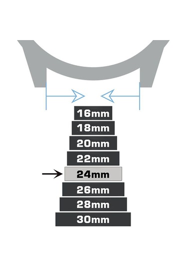 Saatse 24mm Lacivert Hakiki Deri Saat Kordonu Kayış