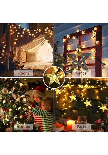 Tenfowee Güneş Enerjili Bahçe Ve Balkon Işıkları, 100 Led Su Geçirmez Şenlik Aydınlatma Seti Diğer