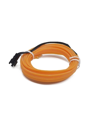 Cbtx Araba Dekorasyonu İçin 5m Çakmak El Şerit Işığı Ortam Işıkları Sürücülü Parlayan Halat Işığı - Sarı