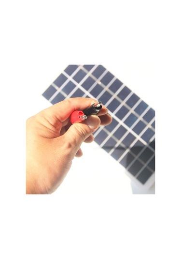 5w 12v Polikristal Güneş Paneli Lambası Su Pompası Klipsli Solar Şarj Cihazı Siyah