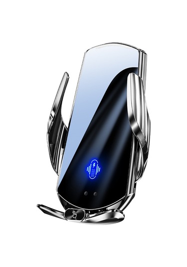 Q15 Araç Hava Firar Dağı Manyetik Kablosuz Şarj Standı Telefon Tutucu Gümüş