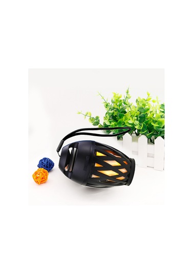 Xindoker Siyah Led Alev Işıklı Bluetooth Hoparlör, Taşınabilir Askılı Kordonlu, Kolaysağlıklı Konuşma Fonksiyonu İle Ev, Bahçe Ve Parti Kullanıma Uygun