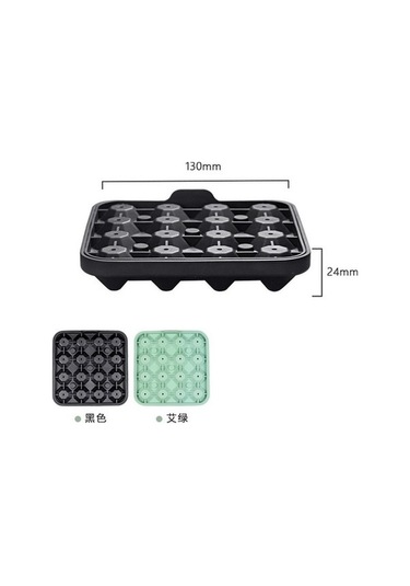 Ulzyvf Createtech Siyah Silikon Kutusu Elmas Buz Bölmesi Ambition 2-16 Adet - Dayanıklı Saklama Çözümü Siyah Siyah