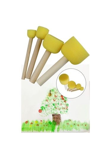 Mini Şövale 25x35 2 Li Tuval Fanart 12 Renk Akrilik Boya Başlangıç Seti Fırça Palet Ponpon Su Kabı Masaüstü Sanatsal