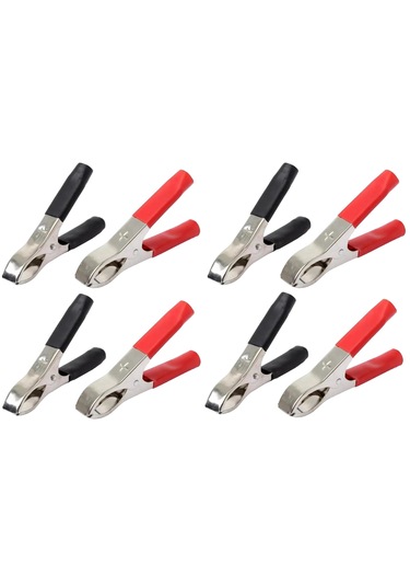 5cm Krokodil Akü Maşa Küçük Boy Kırmızı+ Siyah- 4lü Takım Set