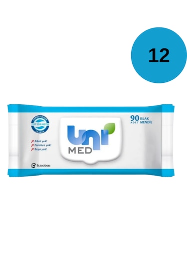 Unimed Islak Mendil 90 Yaprak x 12 Adet