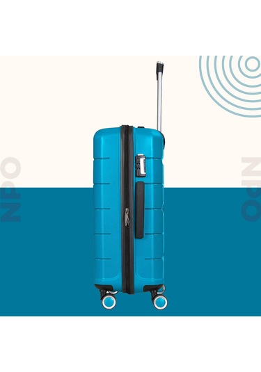 Npo Diamond Pp Polipropilen Büyük Ve Orta Boy 2li Kırılmaz Valiz Seti - Turkuaz Turkuaz