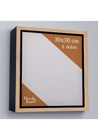 Gold Çerçeveli Tuval 30 x 30 CM Kare Profesyonel %100 Pamuk Boş Tablo