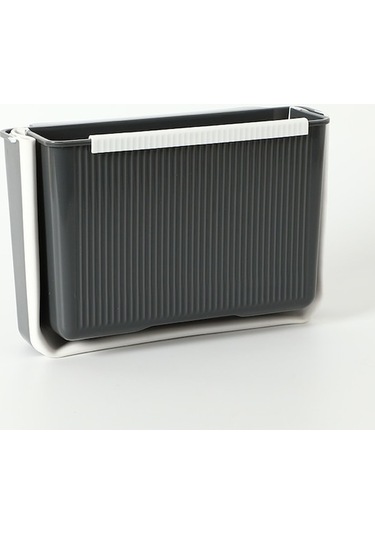 Rogfer Portatif Mutfak Sıralama Duvara Monte Katlanır Çöp Kovası Gri Gri